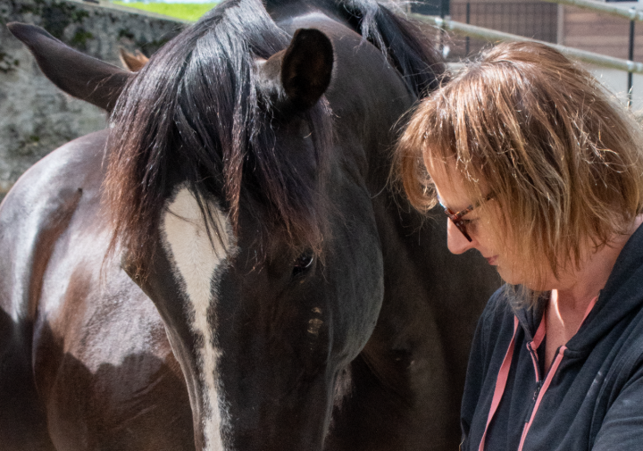 Sylvie Barrilliet avec son cheval